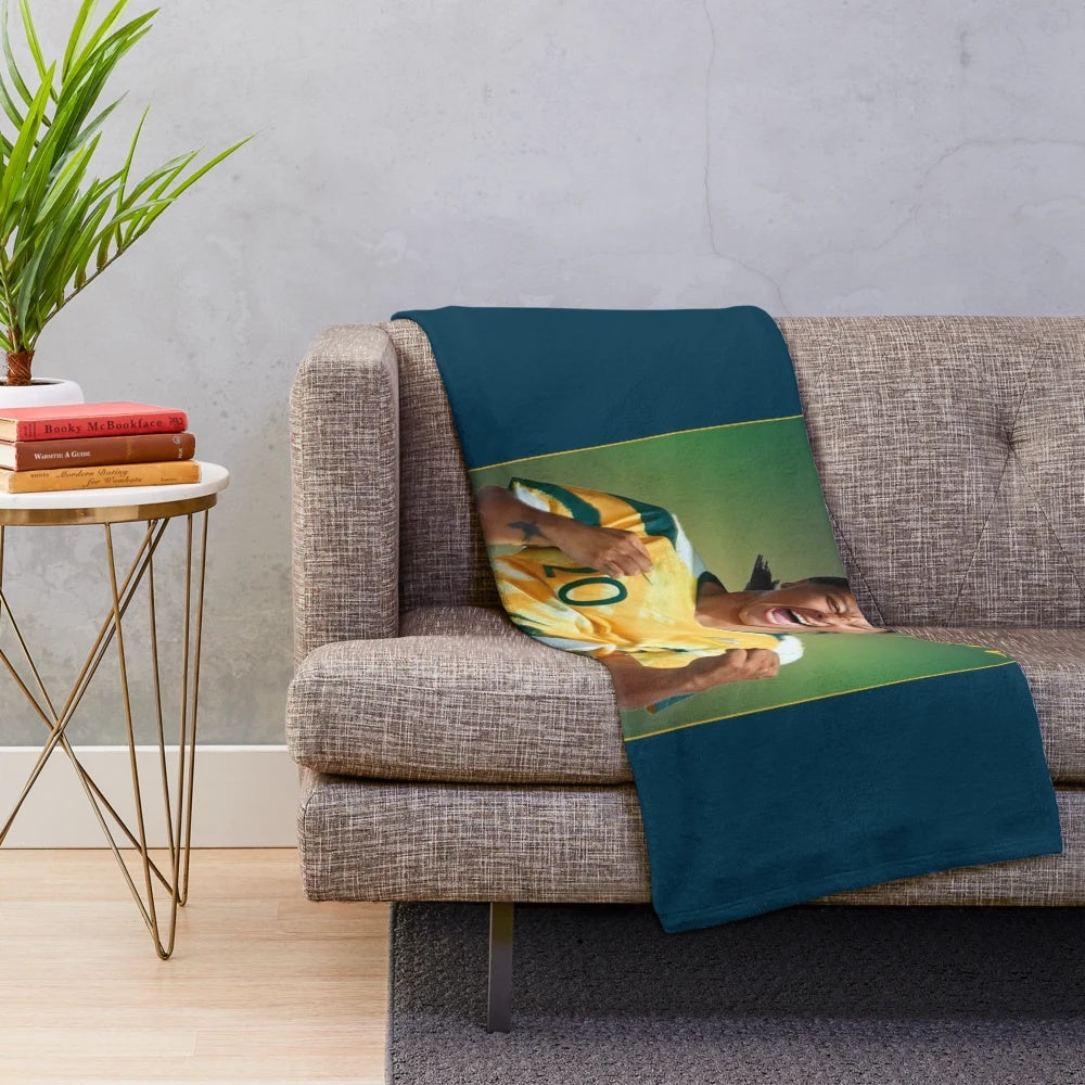 Australian plush blanket featuring soccer star Sam Kerr