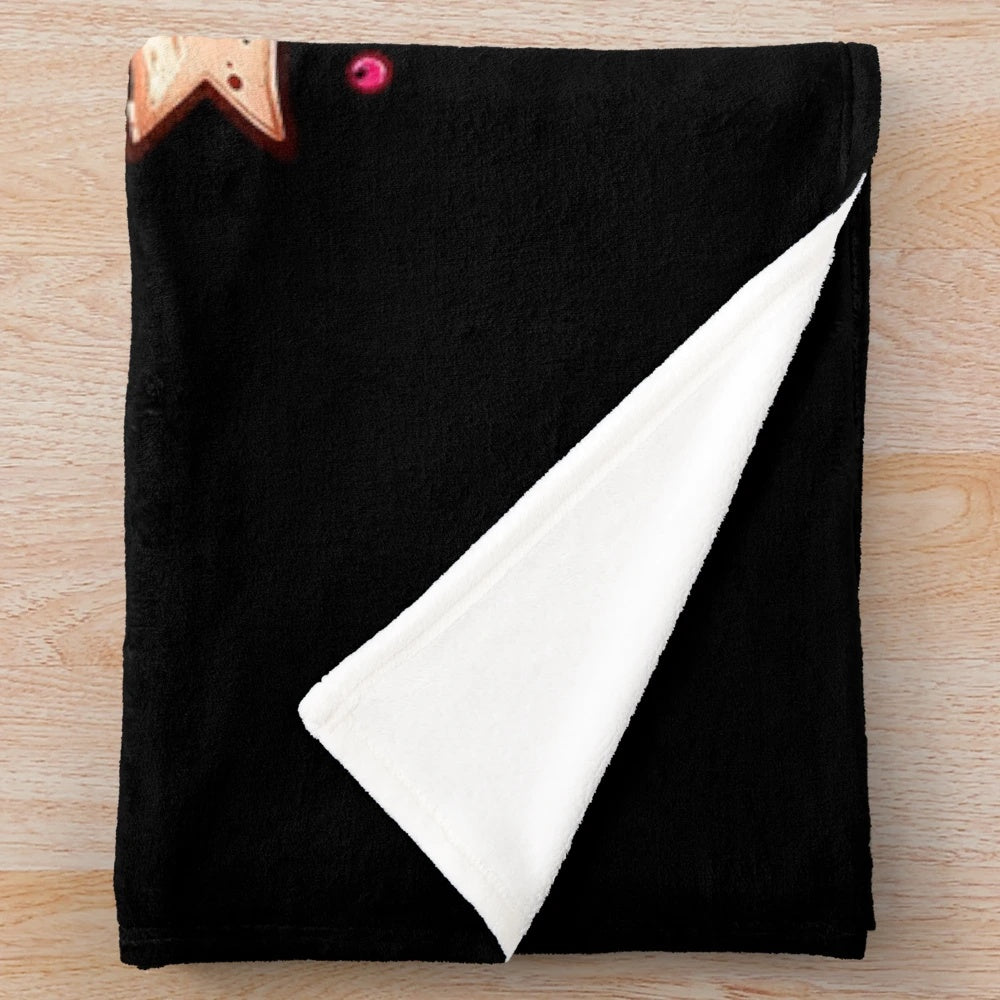 Cozy plush autumn blanket with retro fall art design