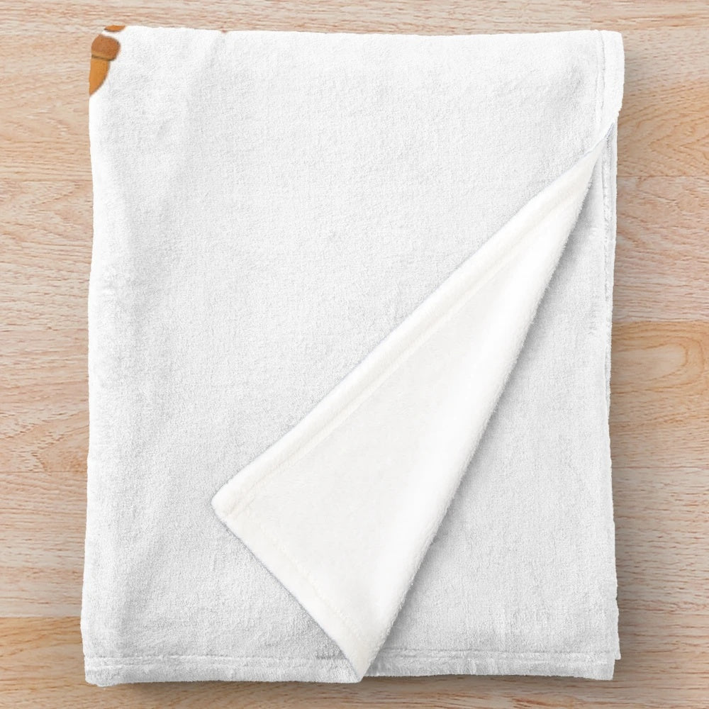Plush blanket with minimalist autumn nature artwork