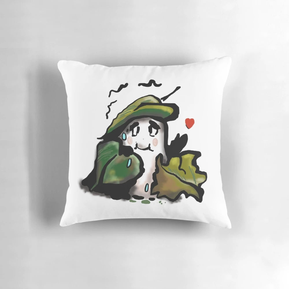 Soft, plush black and white leaf-shaped pillow for relaxation and home decoration