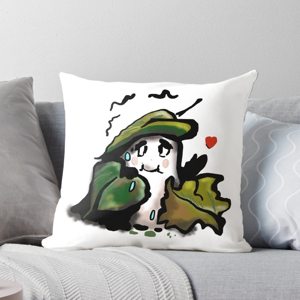 Soft, plush black and white leaf-shaped pillow for relaxation and home decoration
