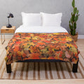 Autumn leaves plush blanket