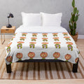 Jacky olandy plush blanket with spooky fall and Halloween motifs