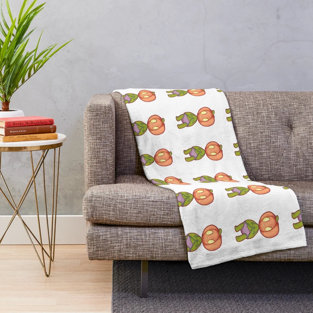 Jacky olandy plush blanket with spooky fall and Halloween motifs