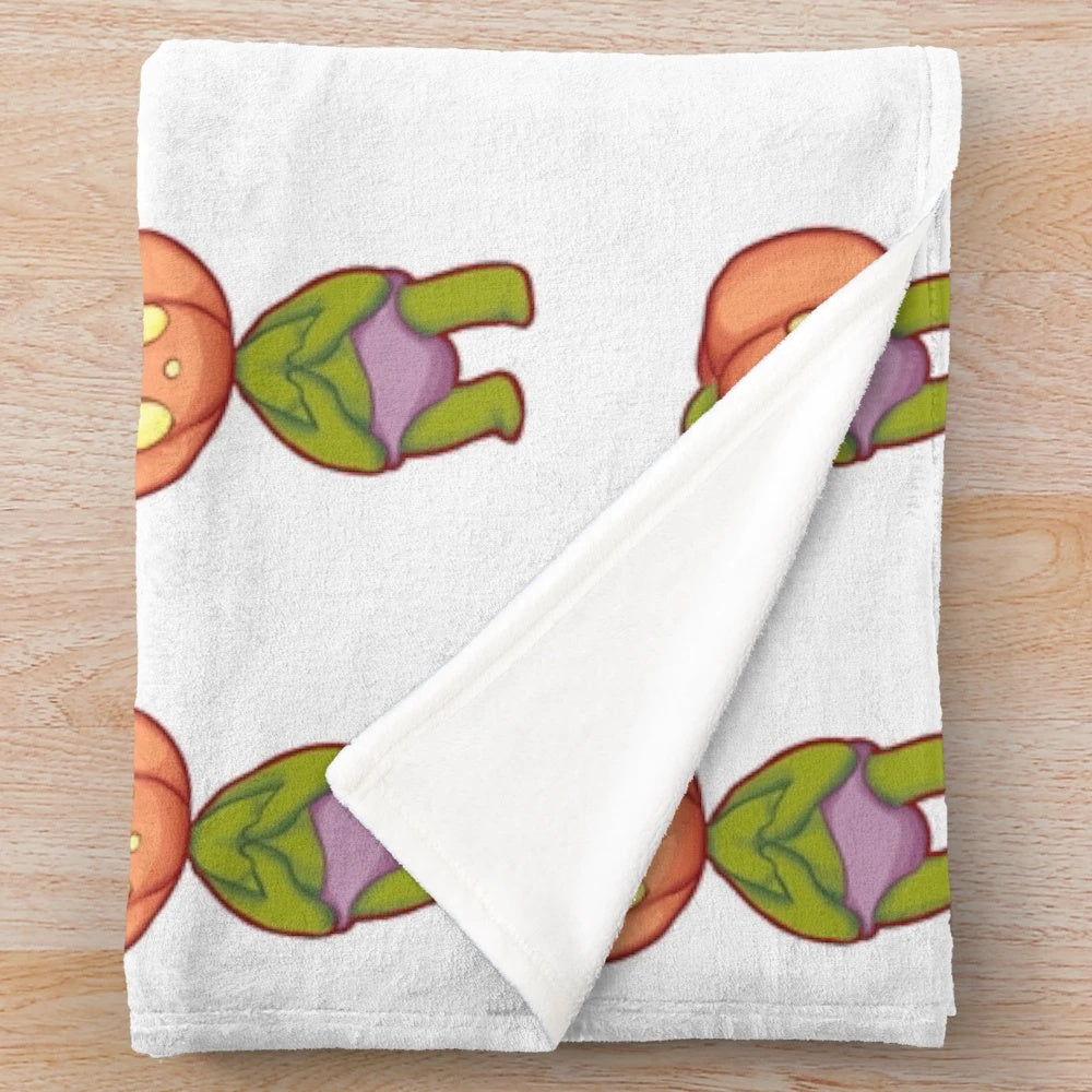 Jacky olandy plush blanket with spooky fall and Halloween motifs