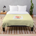 Autumn tree plush blanket with vibrant fall colors