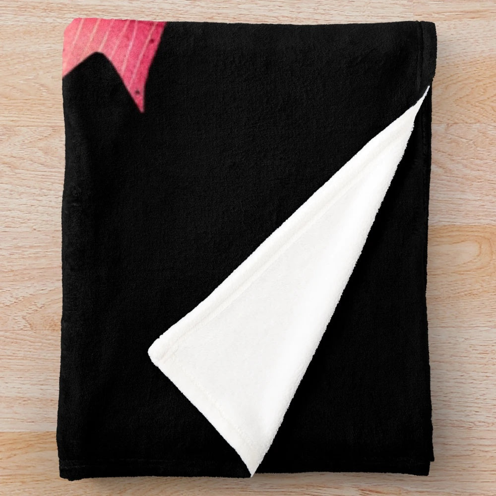 Cozy autumn-inspired plush blanket with retro watercolor fall aesthetic design