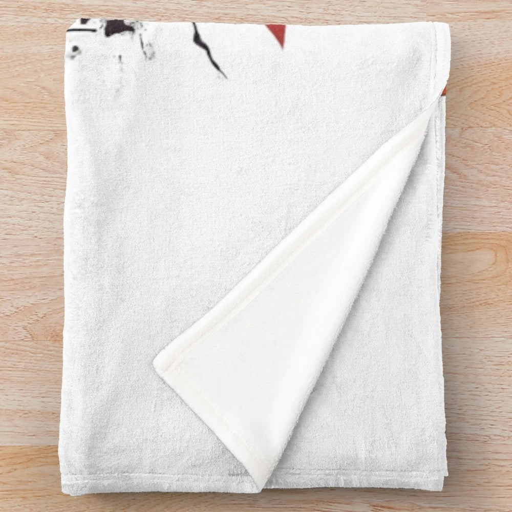 Cozy autumn vibes plush blanket with urban fall aesthetic artwork