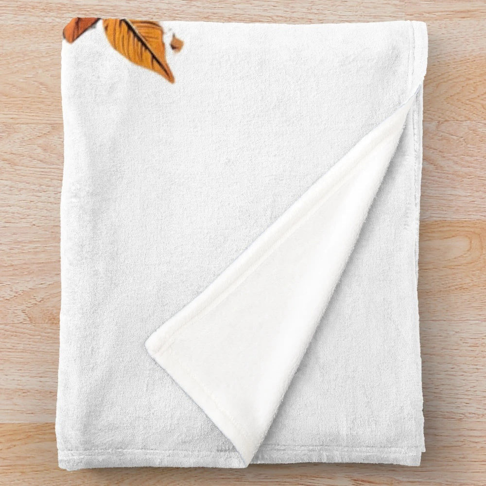 Cozy plush blanket featuring urban fall aesthetic art