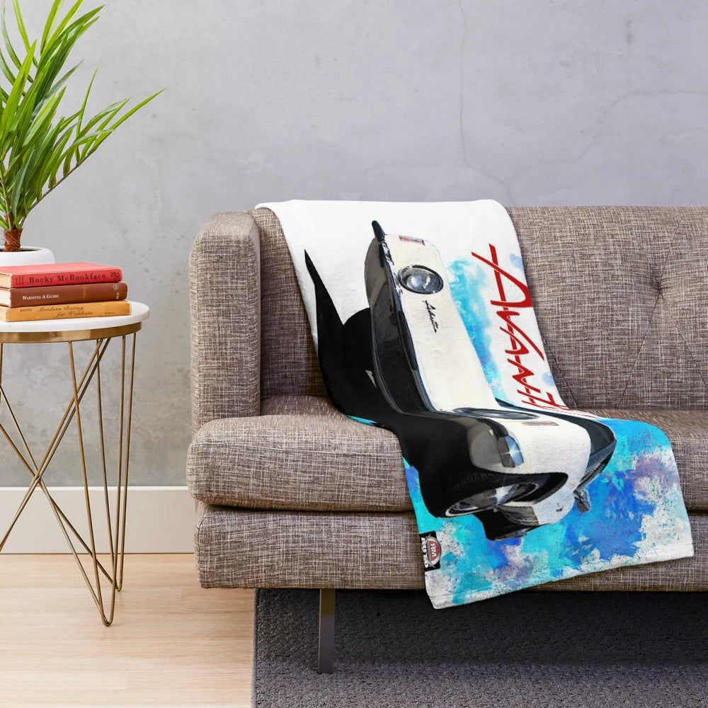 Avanti by Studebaker plush blanket featuring a classic car design