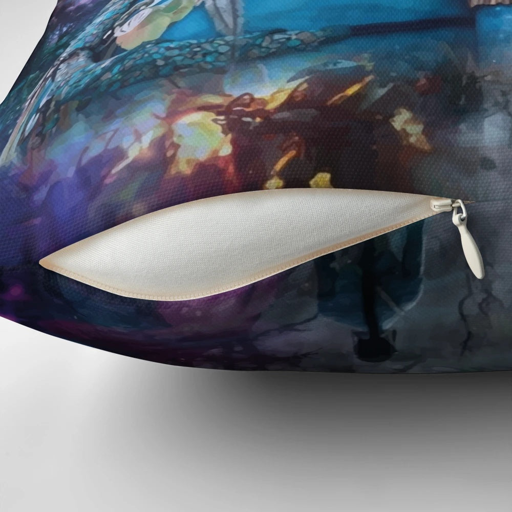 Avatar-inspired movie themed pillow with vibrant colors and graphics