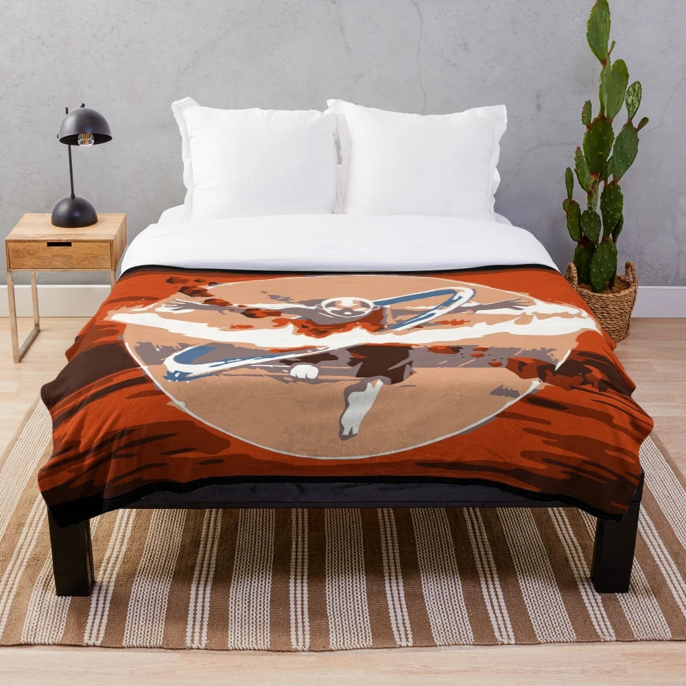 Plush blanket with avatar state design