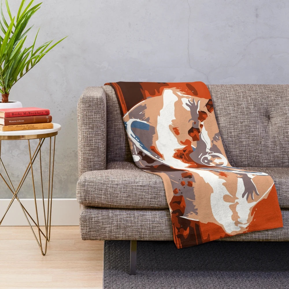 Plush blanket with avatar state design
