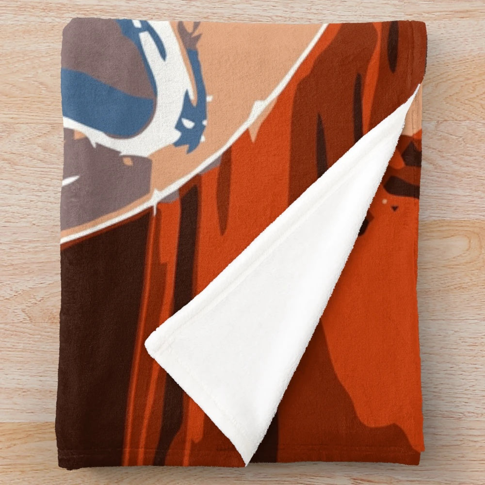Plush blanket with avatar state design