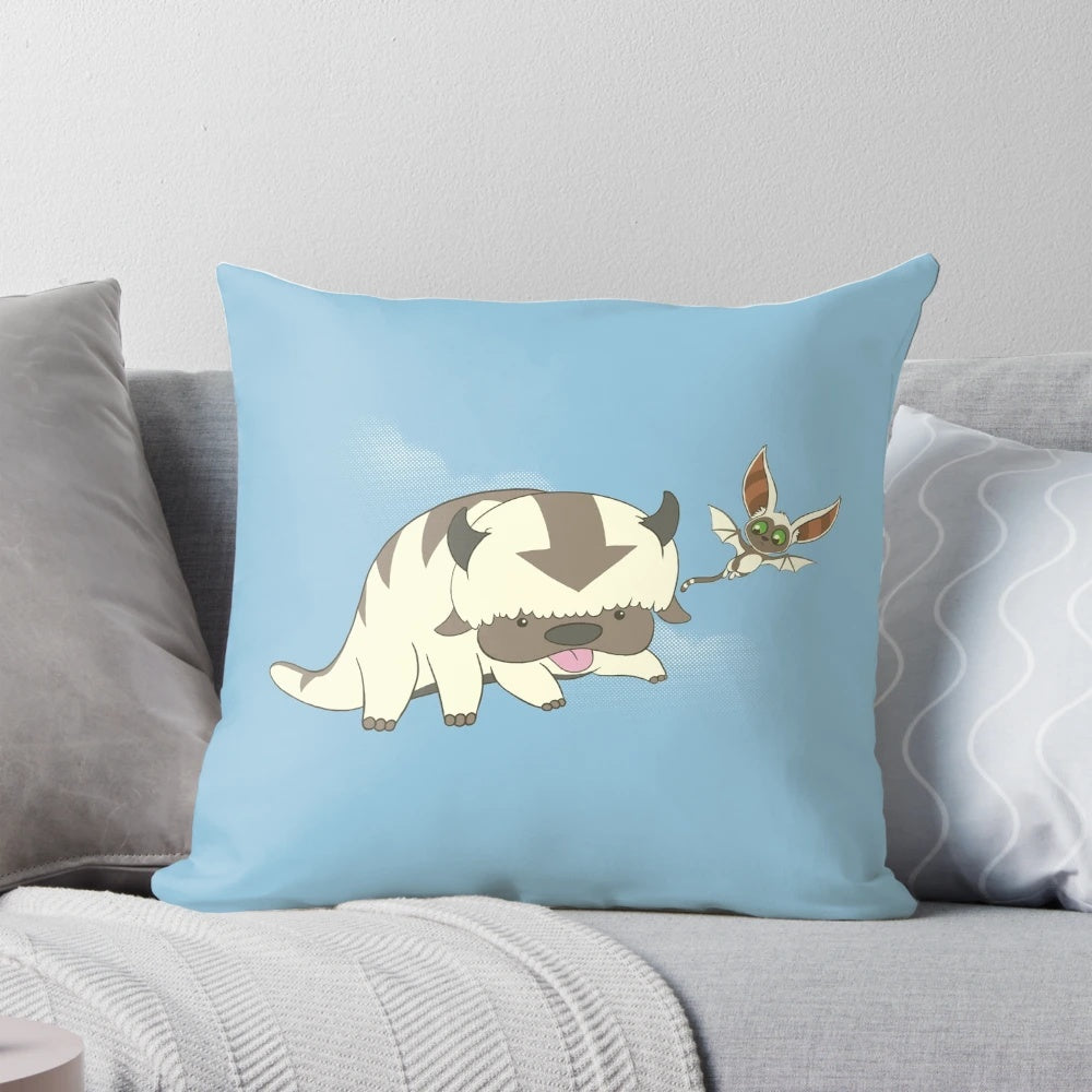 Plush pillow featuring the adorable animal companions from Avatar: The Last Airbender