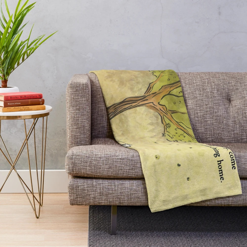 Avatar: The Last Airbender-themed plush blanket featuring characters and elements from the popular cartoon series