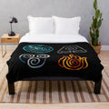 Avatar the Last Airbender element symbols plush blanket