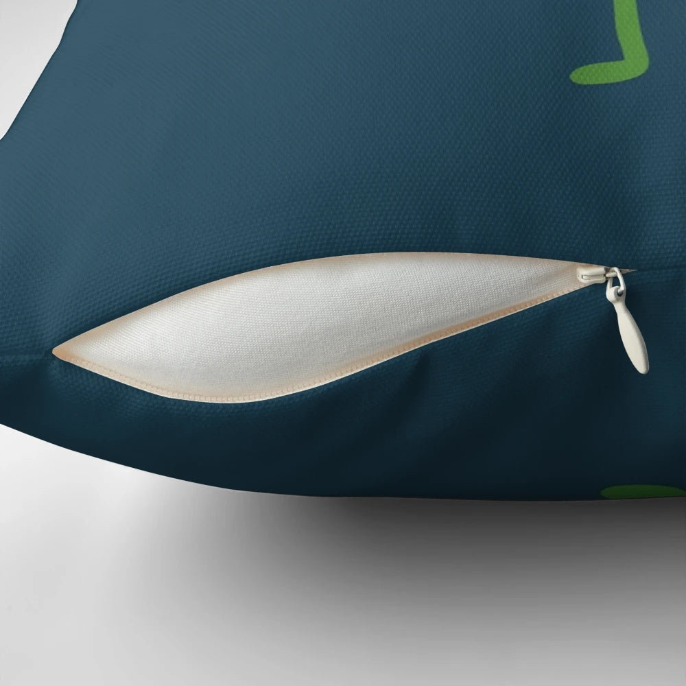 Avocado-shaped pillow with a festive Christmas sweater design