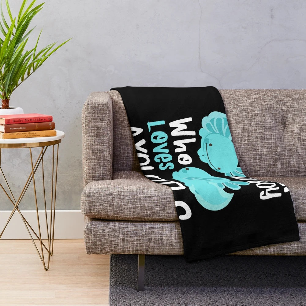 Soft and snuggly axolotl-themed plush blanket for fans of the unique Mexican salamander