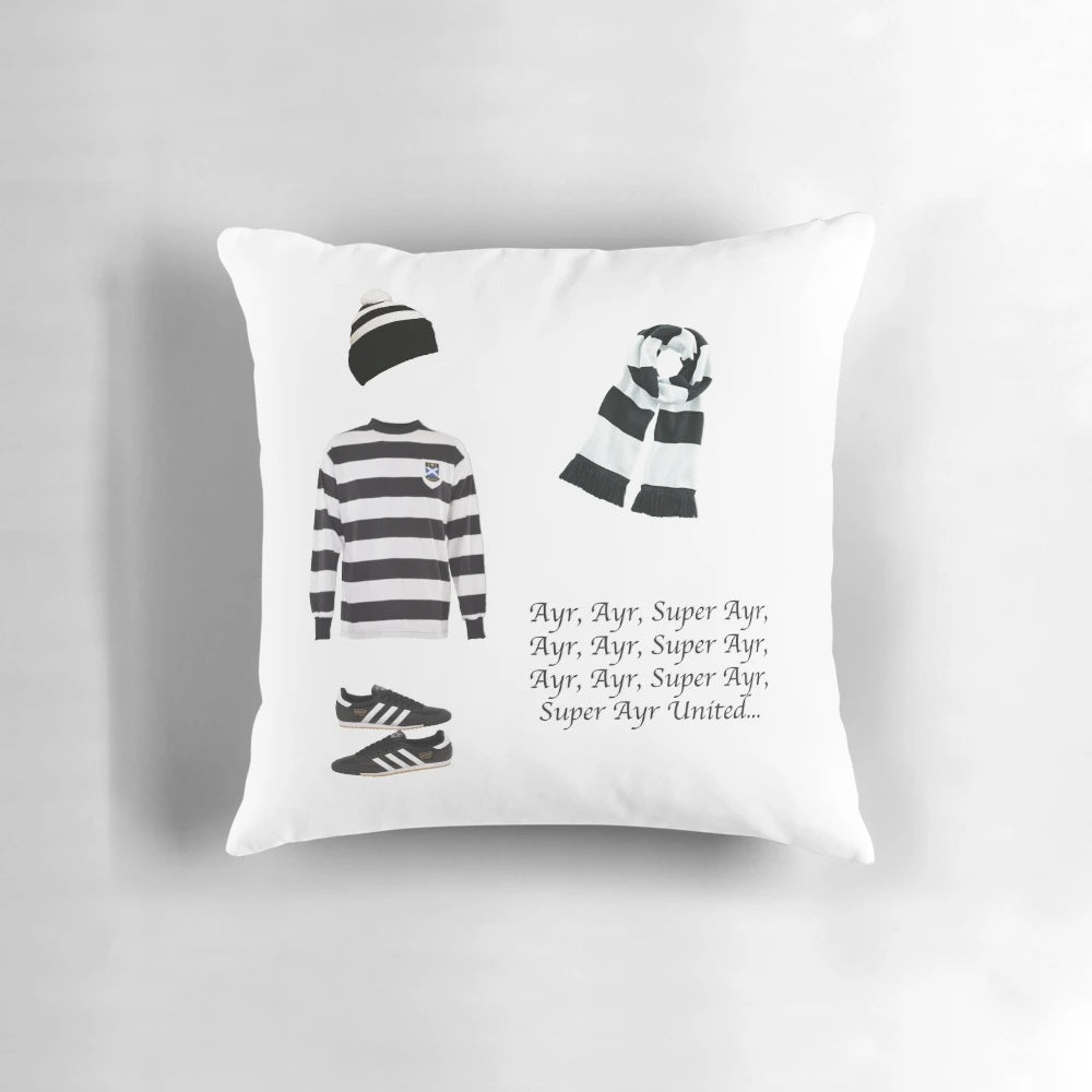 Soft and comfortable pillow featuring the Ayr United FC logo and colors