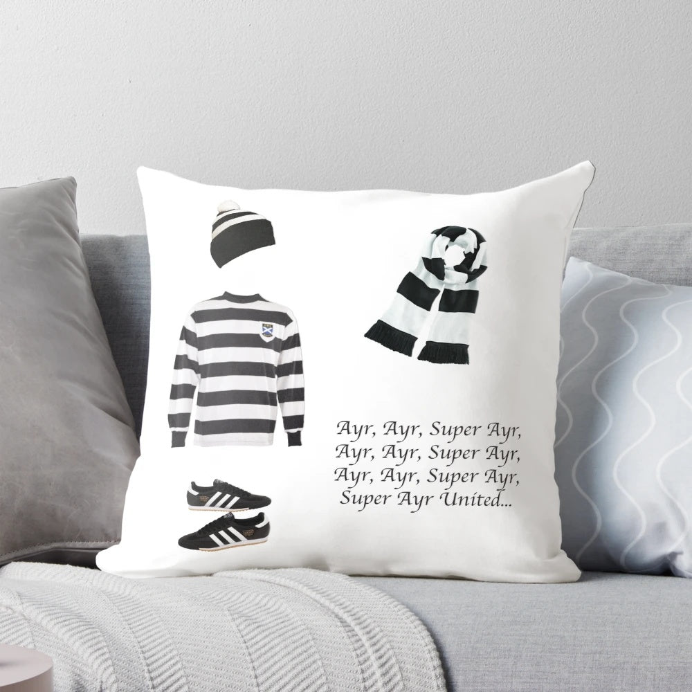 Soft and comfortable pillow featuring the Ayr United FC logo and colors