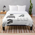 Ayr United FC plush blanket featuring the club's logo and colors