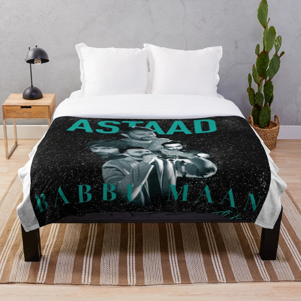 Babbu Maan-inspired plush blanket featuring the famous Punjabi singer