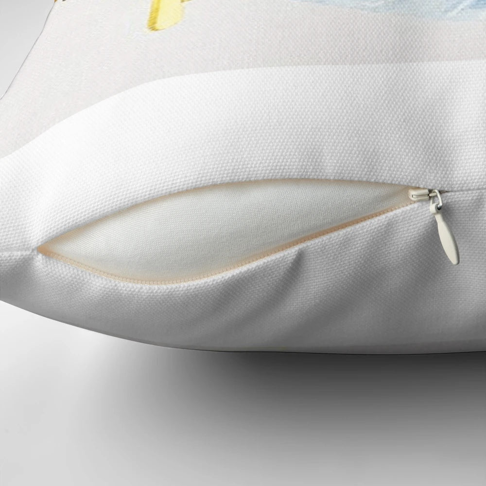 Soft, cuddly Baby Beluga Raffi plush pillow for a child's nursery or bedroom.