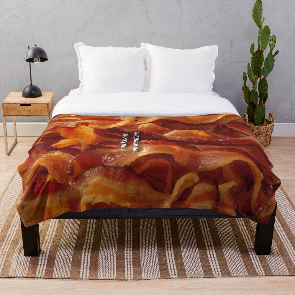 Bacon plush blanket