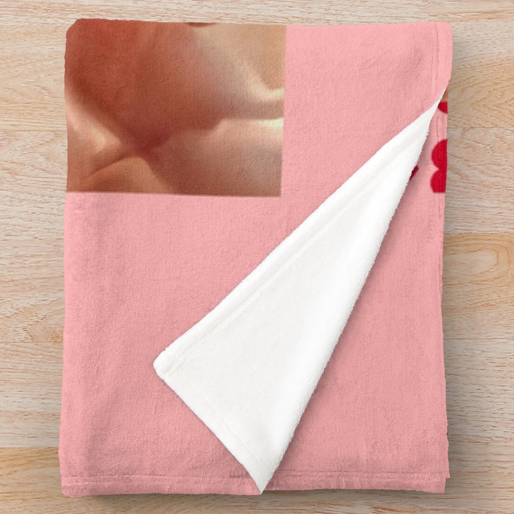 Bad Bun plush blanket with a vibrant Latino-inspired design