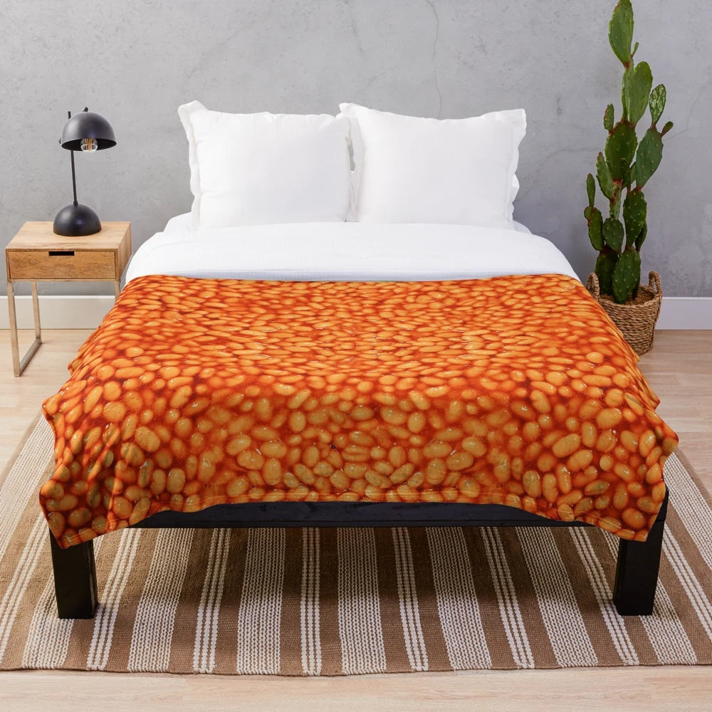 Baked Beans Pattern Plush Blanket