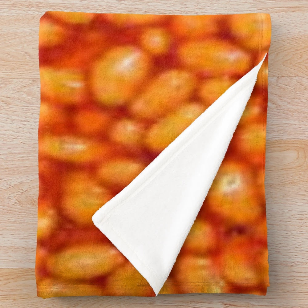 Baked Beans Plush Blanket with Soft, Warm Fabric