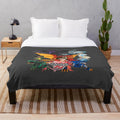 Bakugan anime-inspired plush blanket featuring the show's popular characters