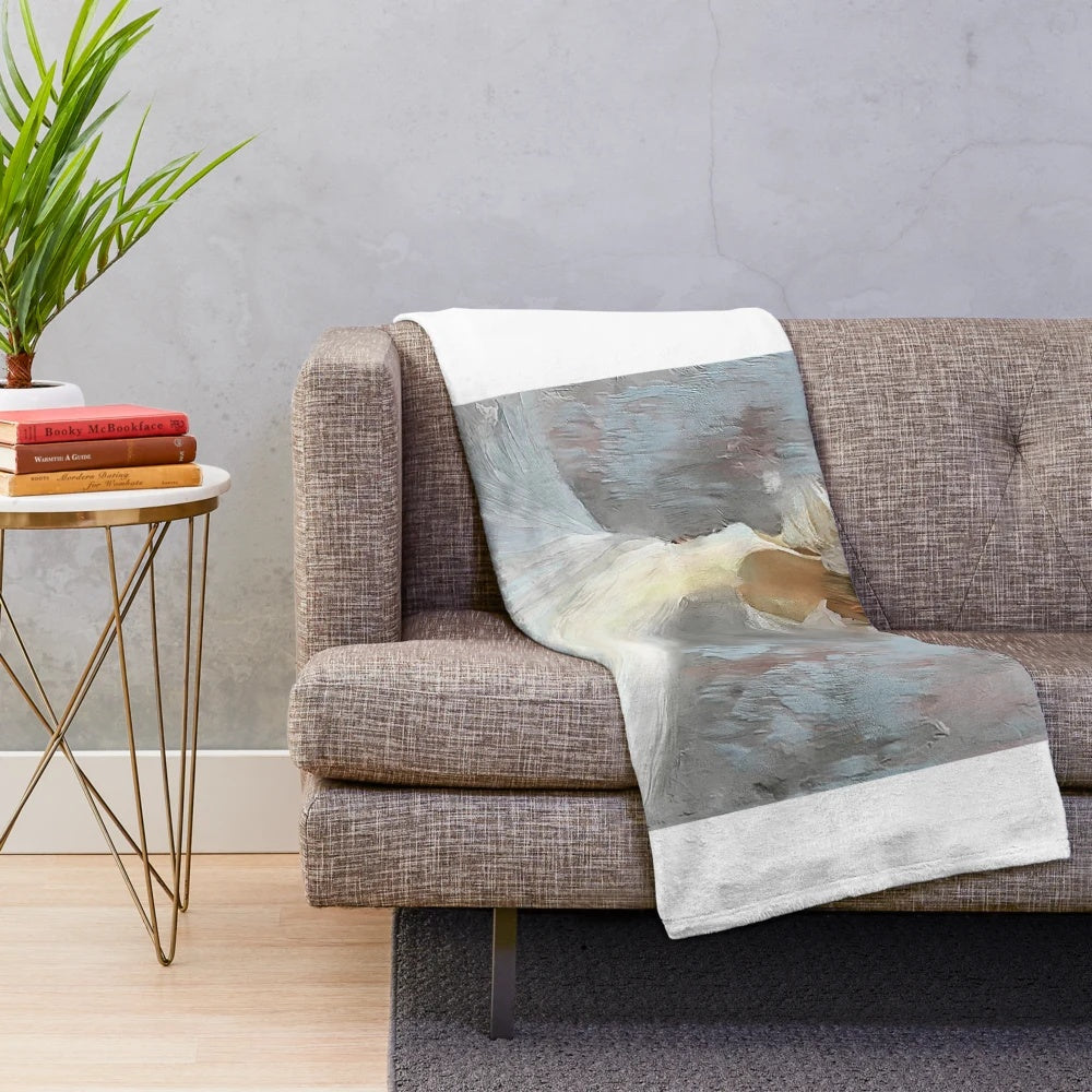 Soft, plush ballet-themed blanket for a romantic, shabby chic home decor
