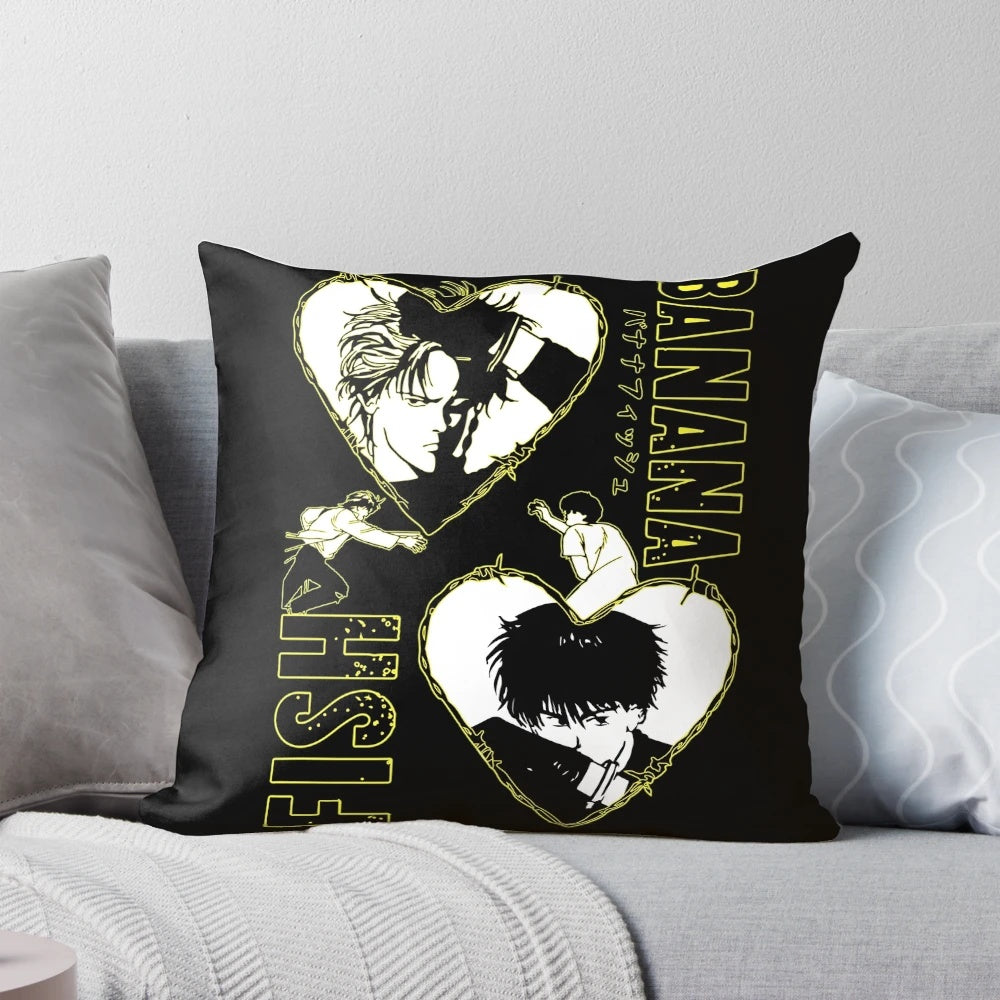 Banana Fish Ash and Eiji anime-inspired decorative pillow