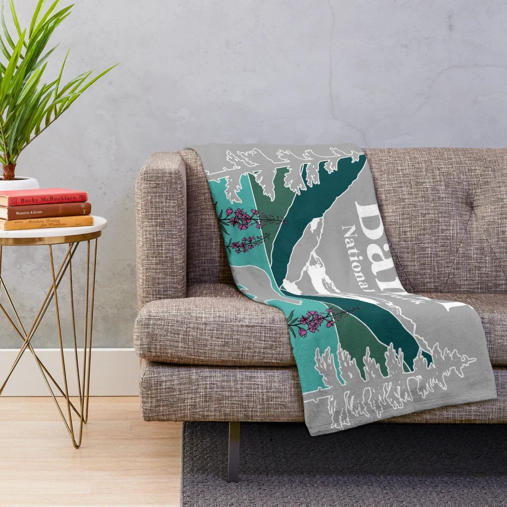 Plush blanket featuring the stunning landscapes of Banff National Park in the Canadian Rockies