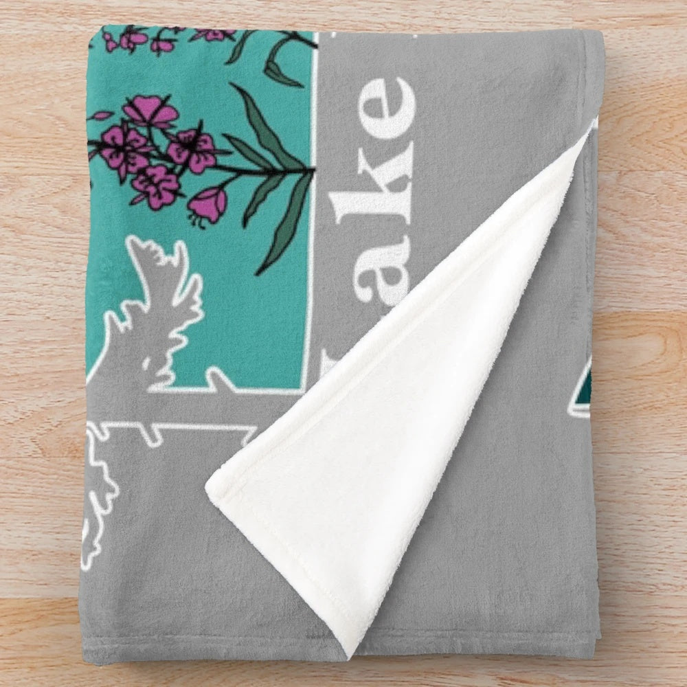 Plush blanket featuring the stunning landscapes of Banff National Park in the Canadian Rockies