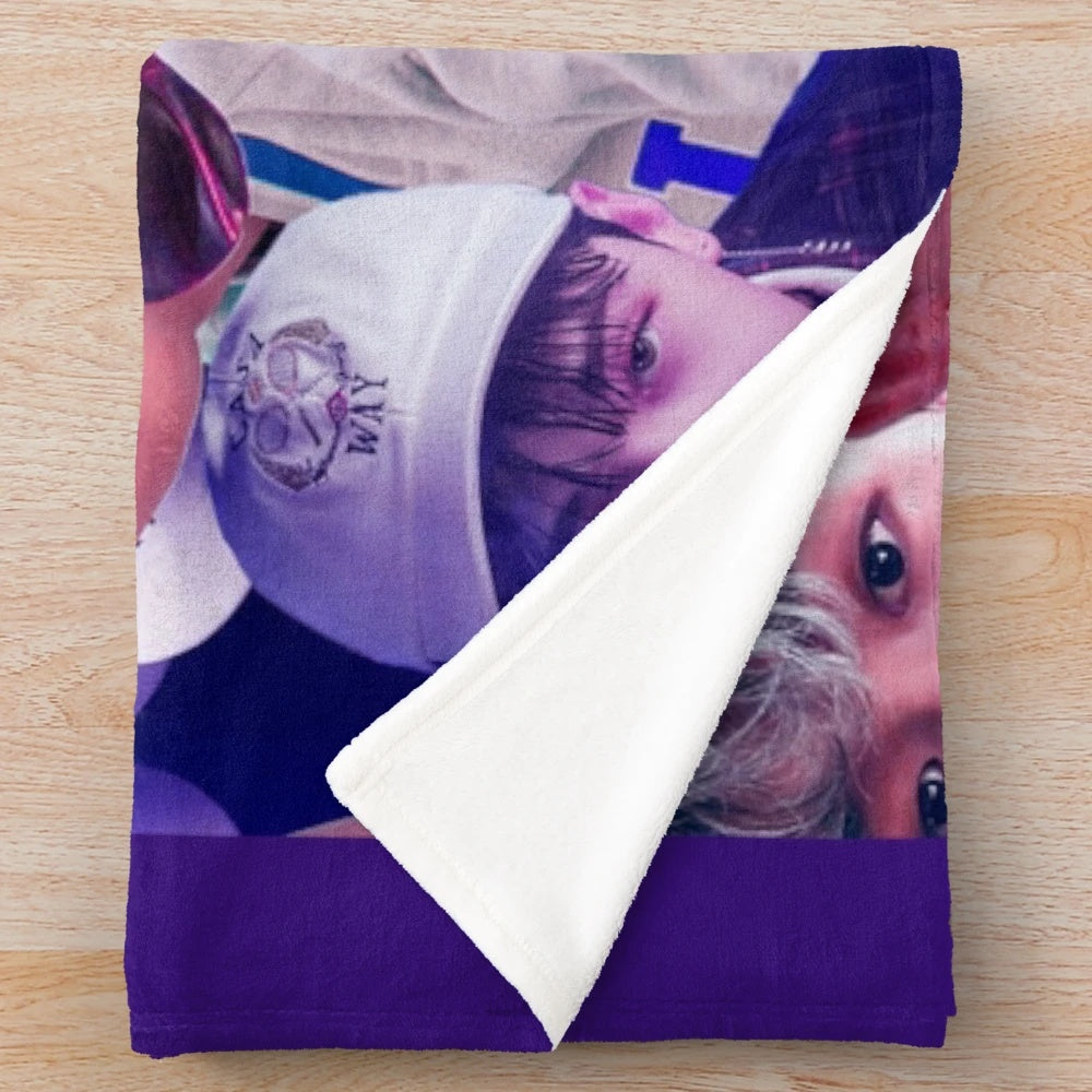 Bang Chan-inspired plush blanket featuring the Stray Kids member