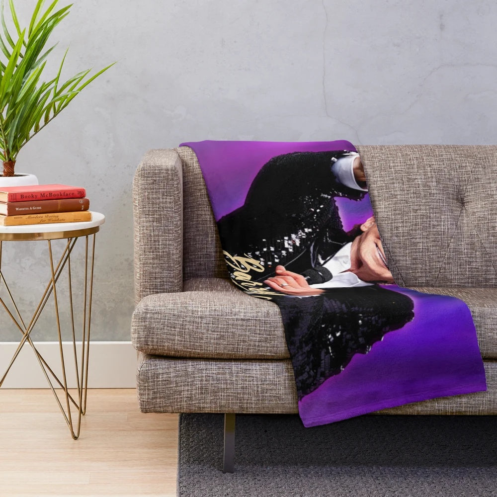 Soft and plush blanket featuring Barry Manilow's iconic image