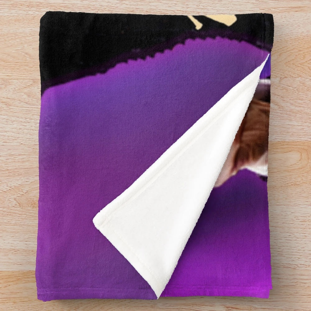 Soft and plush blanket featuring Barry Manilow's iconic image
