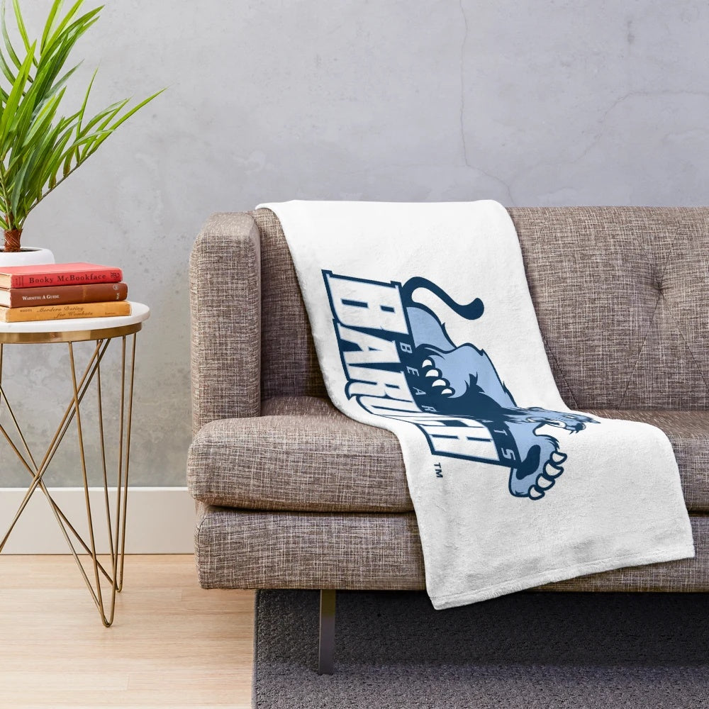 Baruch Bearcats plush blanket with team logo
