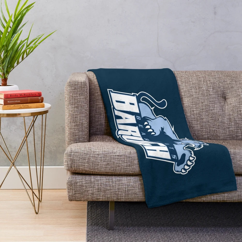 Baruch Bearcats plush blanket for college sports fans