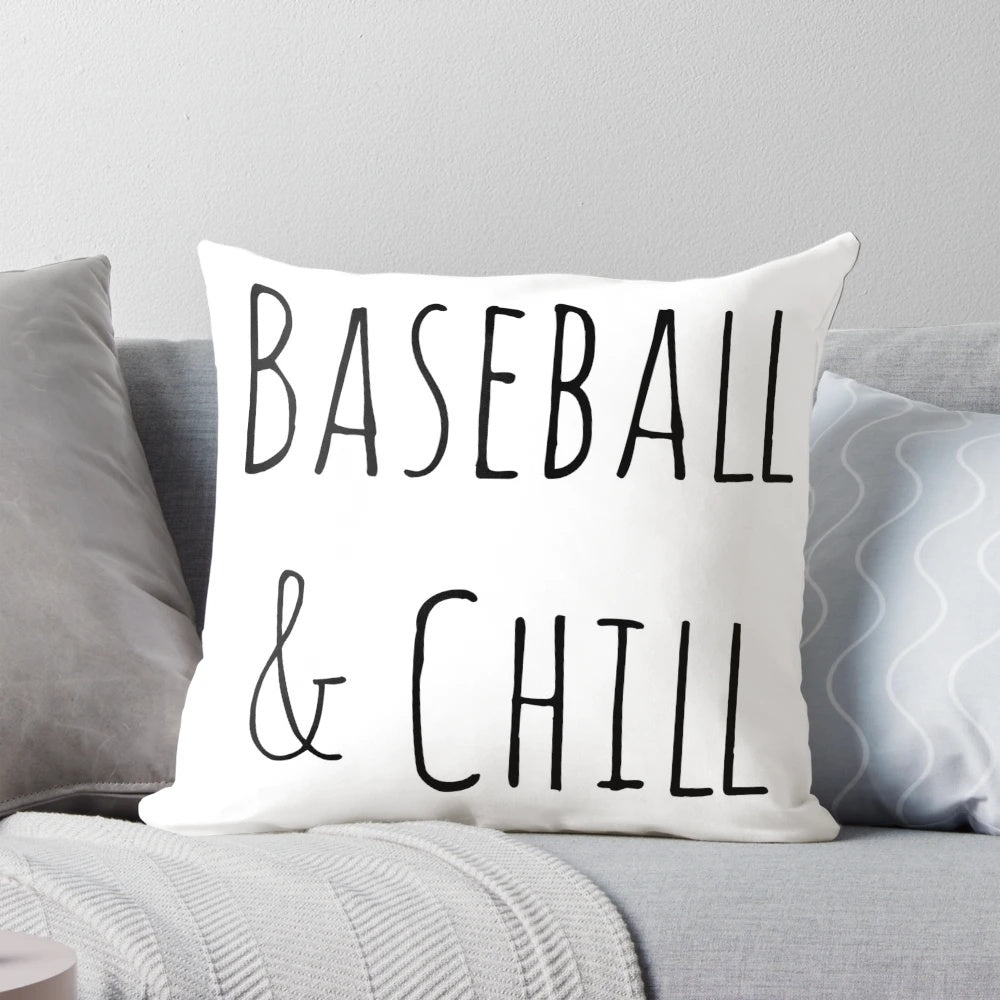 A soft, plush baseball-themed pillow for sports enthusiasts to enjoy comfort and relaxation.