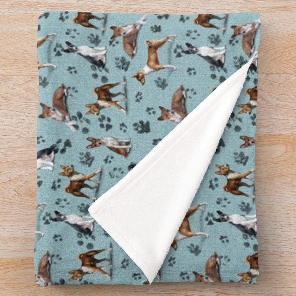 Soft and cuddly basenji plush blanket