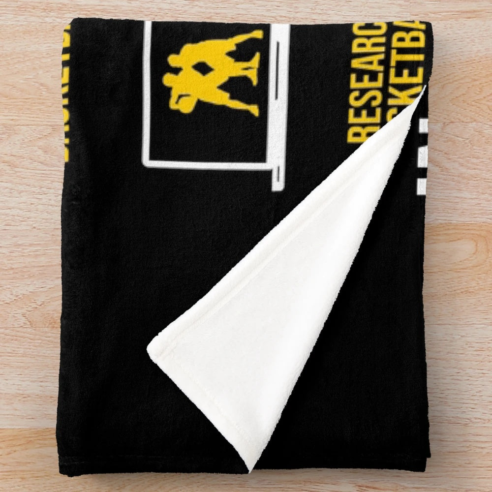 Basketball plush blanket with sports hobbies design