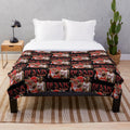 Basketball-themed plush blanket with player imagery