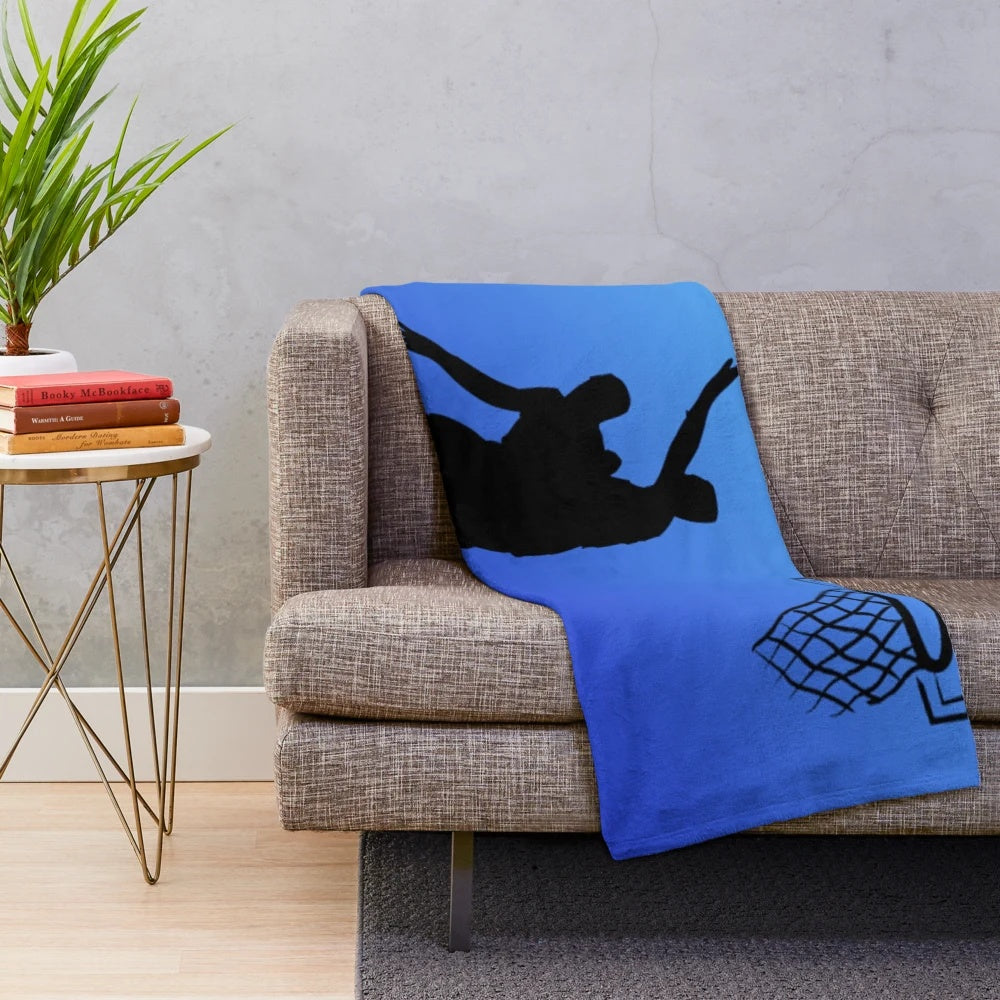 Basketball themed plush blanket