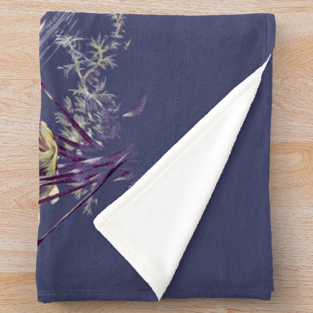 Bass collage design on a plush, soft blanket