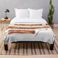 Bassoon plush blanket for music lovers