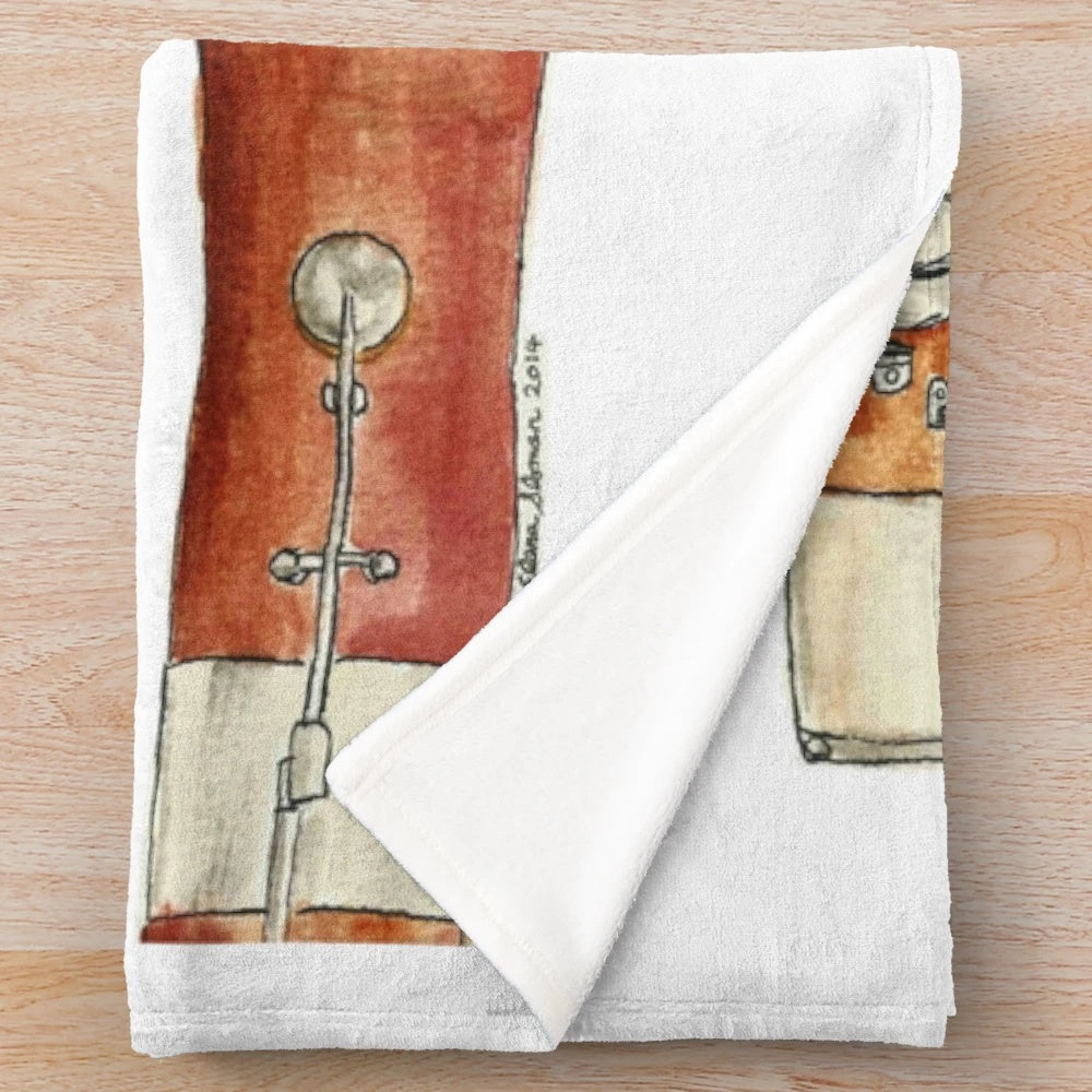 Bassoon plush blanket for music lovers